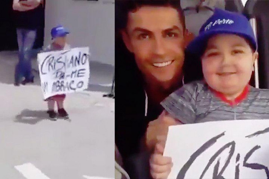 Роналду остановил автобус сборной Португалии ради фото со смертельно больным ребенком