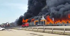 В Пятигорске сгорел рынок «XXI век»