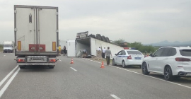 Авария с участием грузового автомобиля близ Минеральных Вод