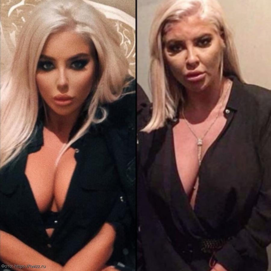 Фотошоп девушки до и после