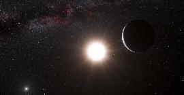 Астрономы обнаружили планету рядом с материальной двойной звездой: ее масса в десять раз больше массы Юпитера