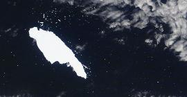 Гигантский антарктический айсберг залил океан у Южной Георгии миллиардами литров пресной воды