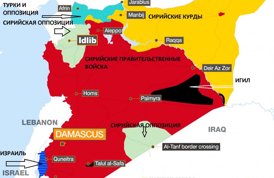 карта Сирии