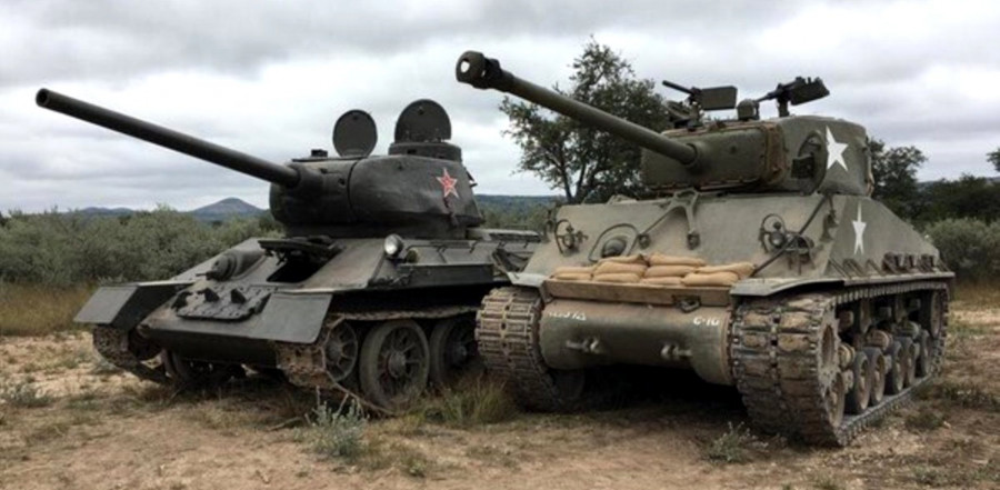  M4 Sherman сравнивают с советским Т-34