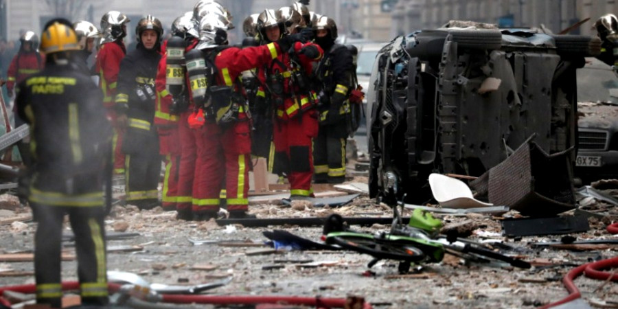 взрыв газа в центре Парижа