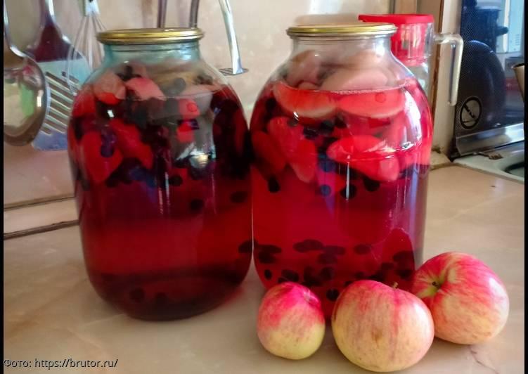 компот из яблок и рябины 