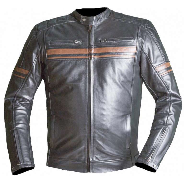 MOTEQ Куртка кожаная Challenger Черный/Коричневый