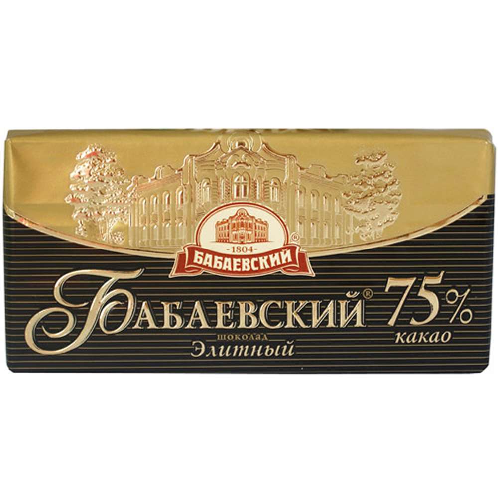 Шоколад Бабаевский элитный горький, 75% какао