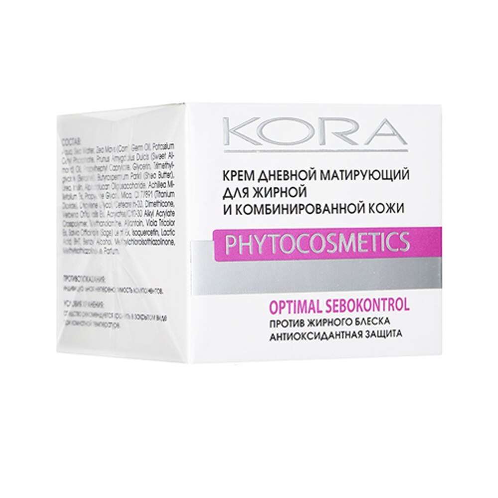 Kora Phytocosmetics Крем дневной матирующий для лица для жирной и комбинированной кожи