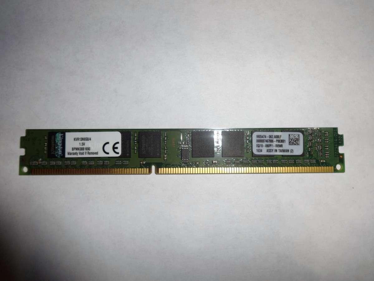 Оперативная память 4 GB 1 шт. Kingston ValueRAM KVR13N9S8/4