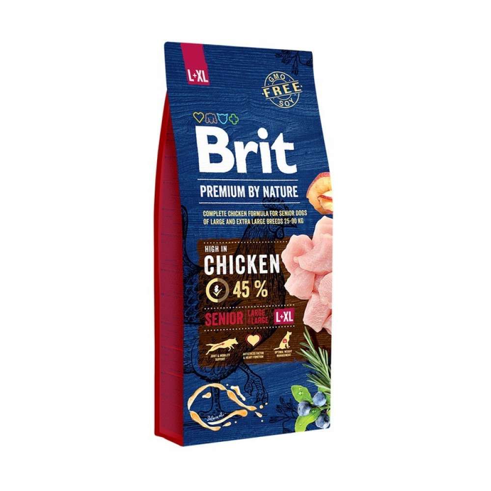 Сухой корм для щенков Brit Premium by Nature, курица 15 кг (для крупных пород)