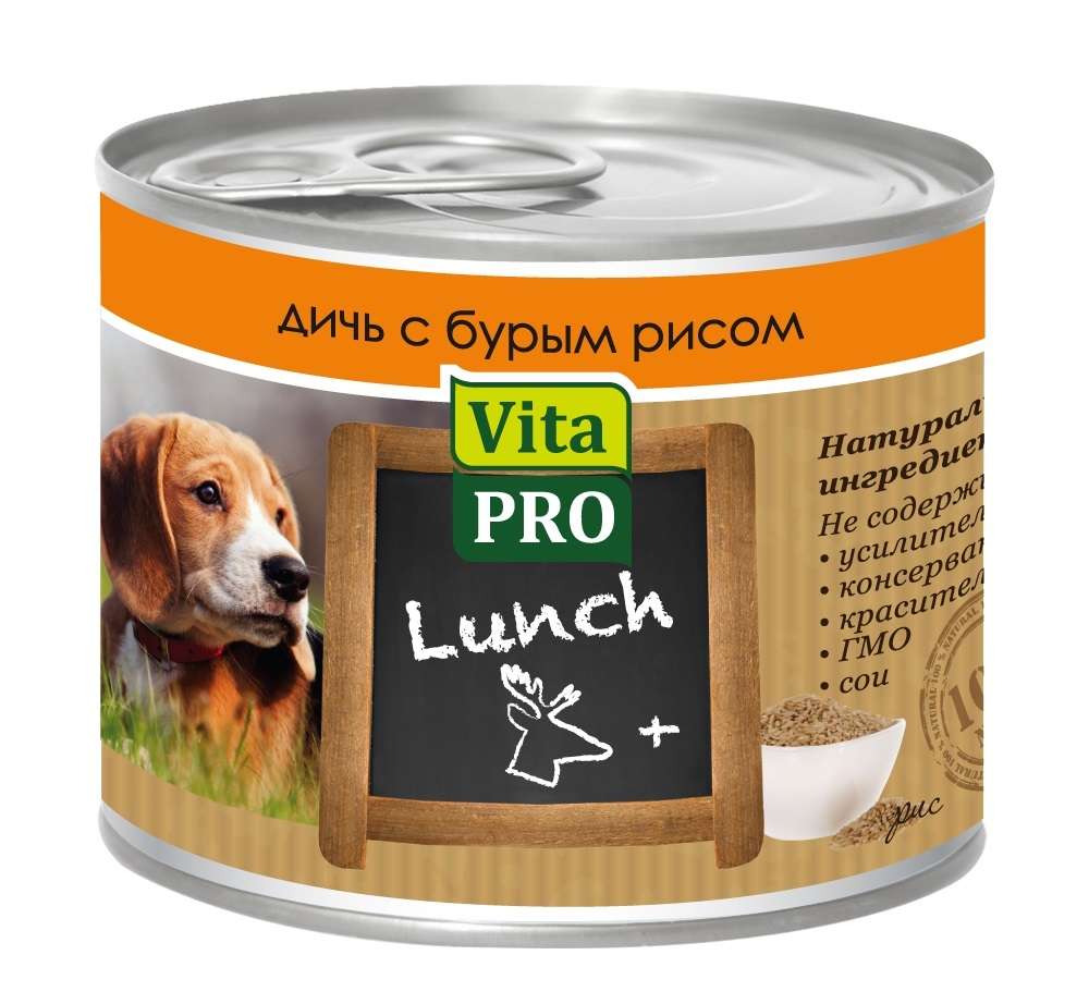 Влажный корм для собак Vita PRO Мясные рецепты Lunch для щенков, ягненок с бурым рисом 200 г