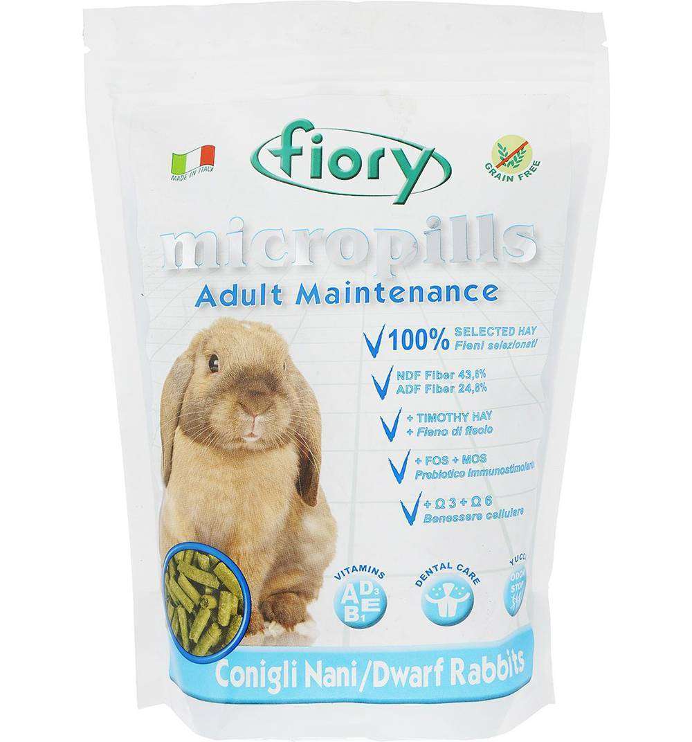 Корм для карликовых кроликов Fiory Micropills Adult