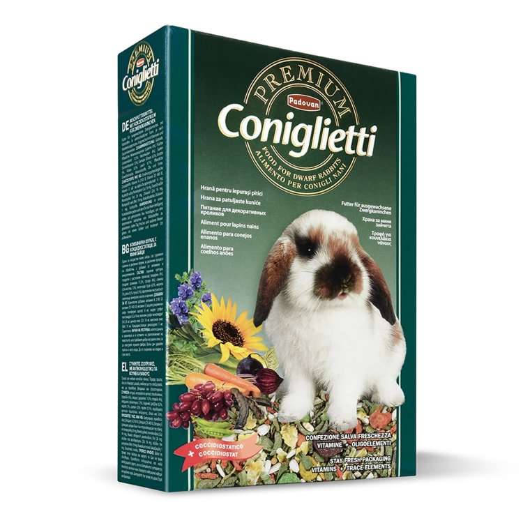 Комплексный корм для декоративных кроликов Padovan Premium coniglietti