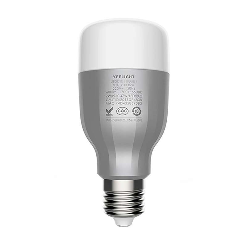 Лампа светодиодная Yeelight LED Bulb Color Silver YLDP02YL (GPX4002RT), E27, 9Вт