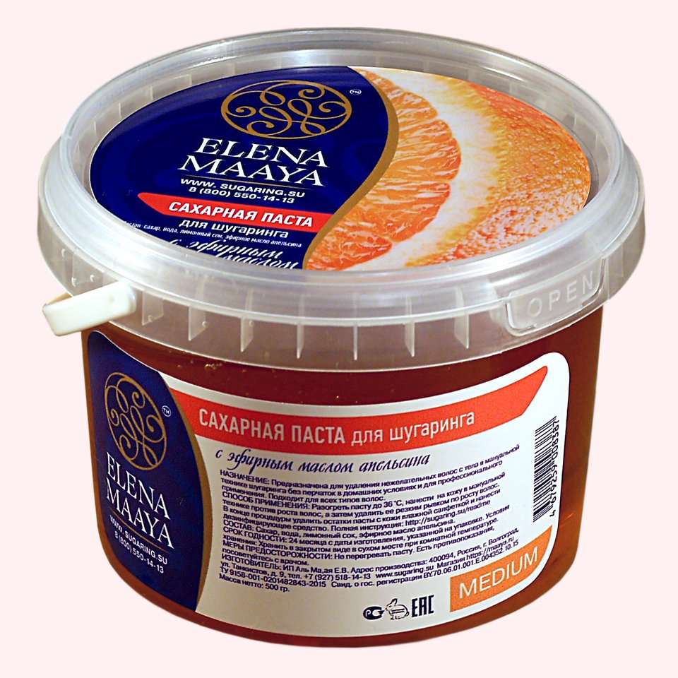 Паста для шугаринга Elena Maaya С эфирным маслом апельсина
