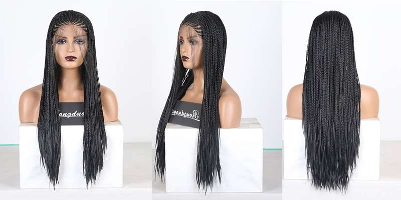 Парик из косичек RONGDUOYI с боковой оплеткой