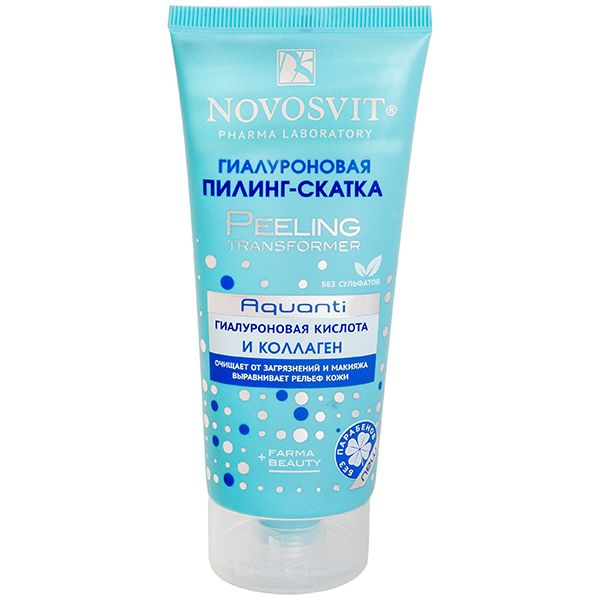 Novosvit пилинг-скатка для лица Aquanti гиалуроновая кислота и коллаген