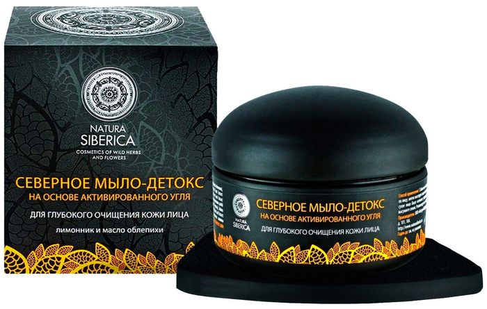 Natura Siberica мыло-детокс для лица северное на основе активированного угля