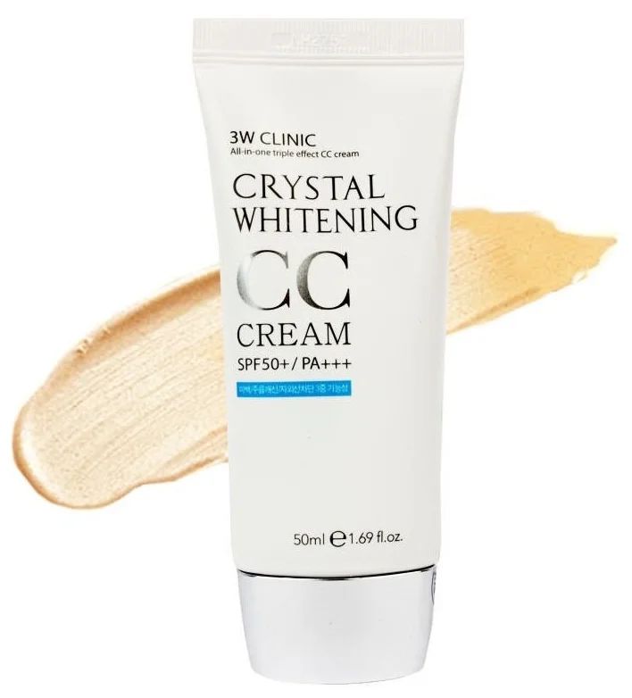 3W Clinic CC крем Crystal Whitening, SPF 50