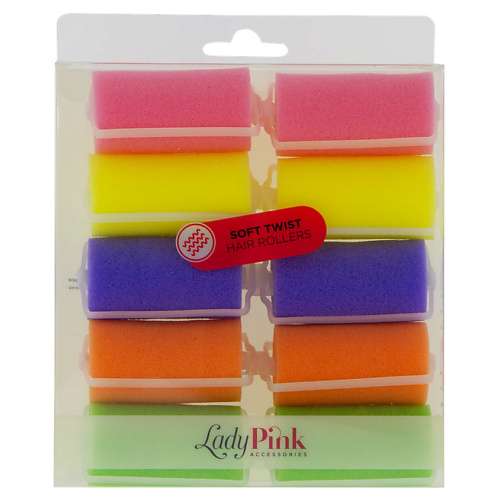 Бигуди LADY PINK поролоновые BASIC D 30 разноцветные