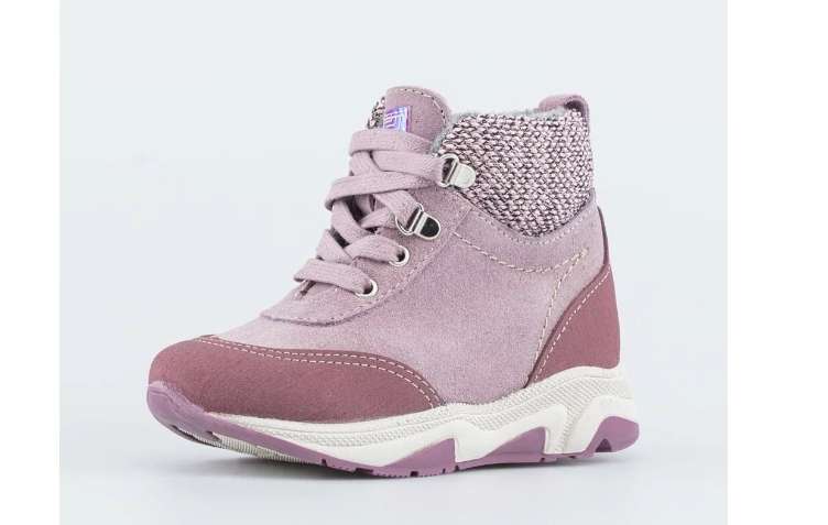 Ботинки для девочек из натурального нубука котофей