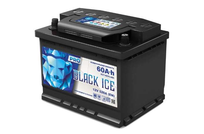 Автомобильный аккумулятор BLACK ICE Pro 6СТ-60.0 BIC6001