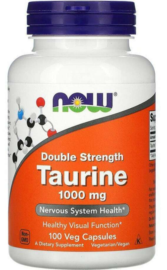 NOW Taurine 1000 mg Double Strength