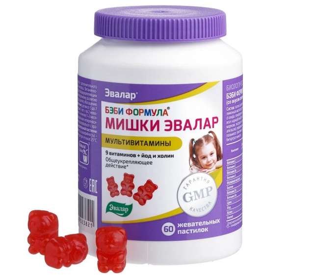Бэби Формула Мишки Мультивитамины пастилки жев.