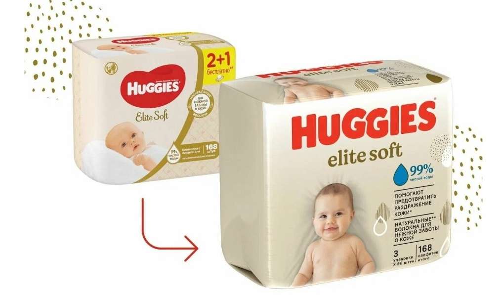 Влажные салфетки Huggies Elite Soft