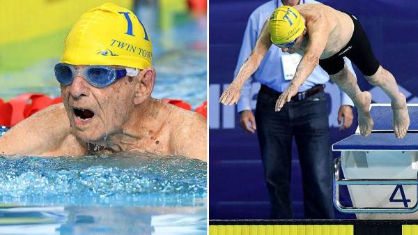 100-летний старик проплыл быстрее всех